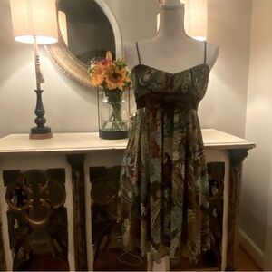 2/$30 RUBY ROX Pretty Paisley Print Baby Doll Dress Large L NEW NWT